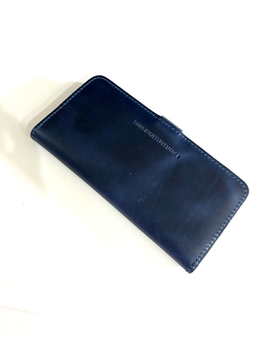 Portland Leather Goods Deep Water Navy Leather Snap Wallet - Picture 8 of 10